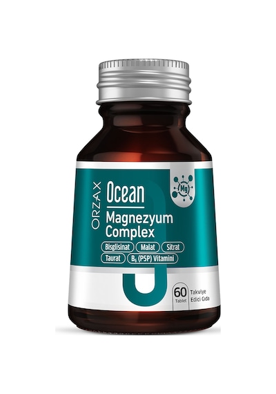 Ocean Magnezyum Complex Bisglisinat - Malat - Sitrat - Taurat & B6 P5p Vitamini 60 Tablet