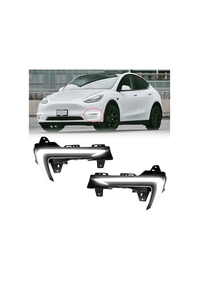 Autogp Tesla Model Y Sis Farı Drl Led Lambası Ledli Agp-sm-tl-2115