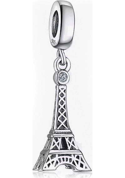 Nur Silver Eyfel Kulesi Sallantılı Gümüş Charm Nur-bl00344