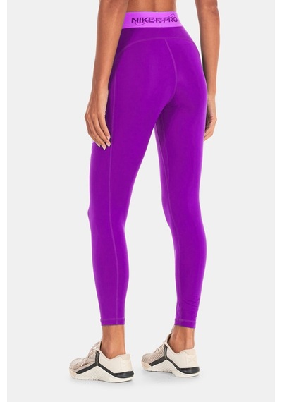 Nike Pro Dri Fit Grafik Mid Rise 7/8 Lenght Tight Purple Kadın Antrenman Taytı Mor