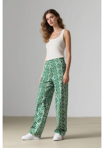 DeFacto Regular Fit Geniş Bol Paça Desenli Palazzo Pantolon D4631AX25SPGN698 DeFacto Regular Fit Geniş Bol Paça Desenli Palazzo Pantolon D4631AX25SPGN698
