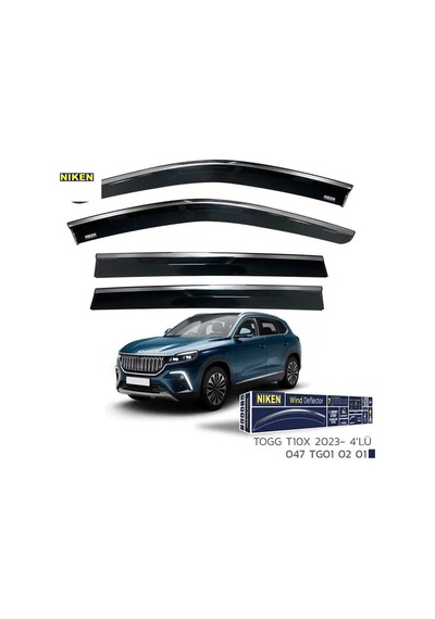 Kromlu Cam Rüzgarlığı Togg T10x 2023- 4lü Nıken