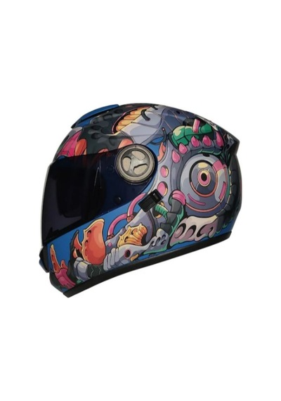 Free-M Motosiklet Kaskı Uyumlu Ce Onaylı Material Güneş Vizörlü Kask Çok Renkli