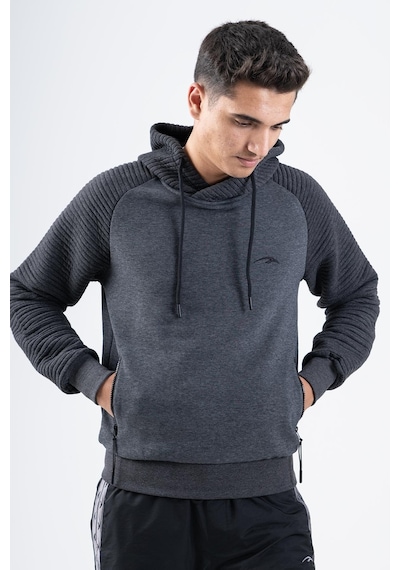 Maraton Sportswear Regular Erkek Kapşonlu Uzun Kol Basic Siyah Sweatshirt 21392-siyah Siyah