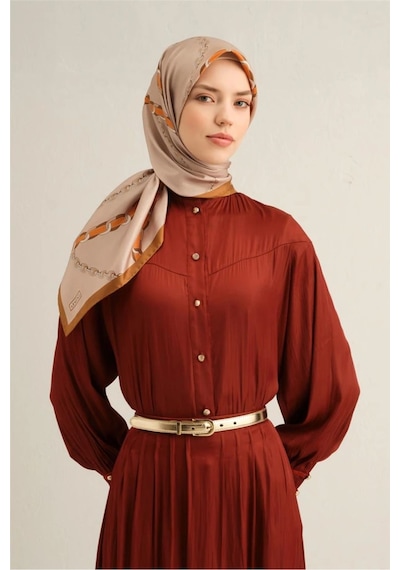Armine Sura İpek Eşarp 9346d-38 - Vizon Vizon