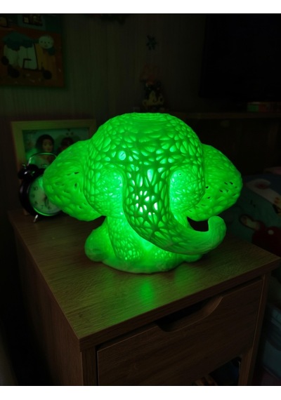 Sevimli Fil Çocuk Odası Gece Lambası 3d Tasarım Led Işıklı Masaüstü Mesh Dekor Hediyelik Yeşil