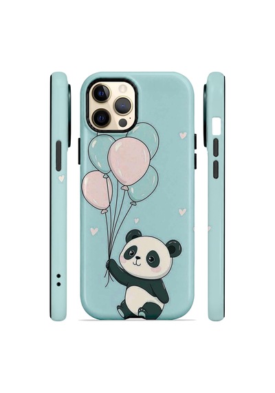 Velvoria Valestra Balonlu Pandalı Apple iPhone Uyumlu 12 Pro Magsafe Koruma Kılıfı Valestra Magline - Balonlu Pandalı