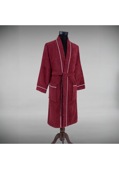 % 100 Pamuklu Laodikeia Kimono Bornoz Unisex Kadın Erkek Bordo
