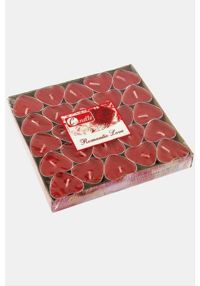 50 - 387 - Adet - Csmo-tex - Tealight Mum-kırmızı Çok Renkli