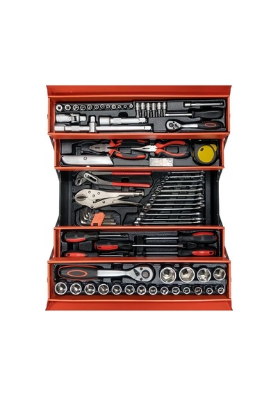 Profesyonel Ph223 Katlanır 5 Gözlü Metal Takım Çantası 81 Parça