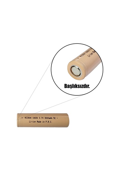 Micron 3000 Mah 3.7 V 18650 Li-ıon Şarj Edilebilir Pil - 1 Adet