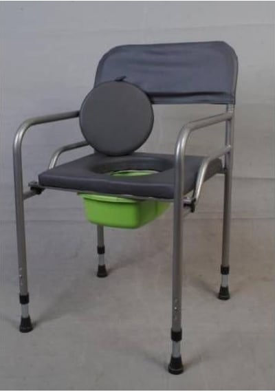 Bayteks Hasta Tuvalet Banyo Sandalyesi Katlanabilir Sürgülü  Deri
