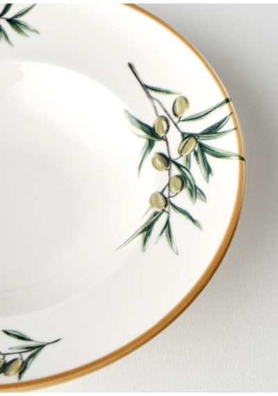 Bella Maison Olive Porselen Makarna Tabağı Yeşil 27 Cm Yeşil
