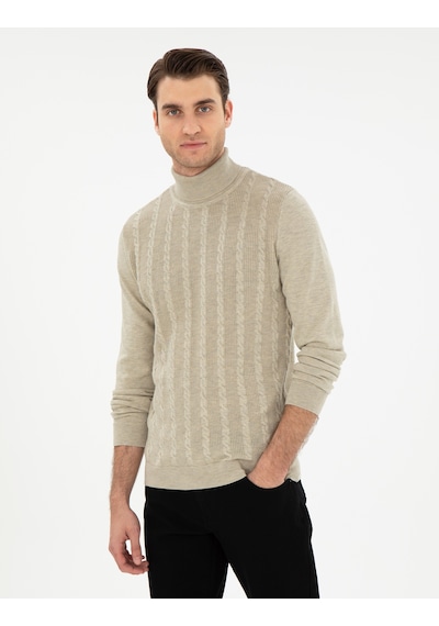 Pierre Cardin Erkek Kum Melanj Kazak /triko 50300500-vr123 Kum Melanj