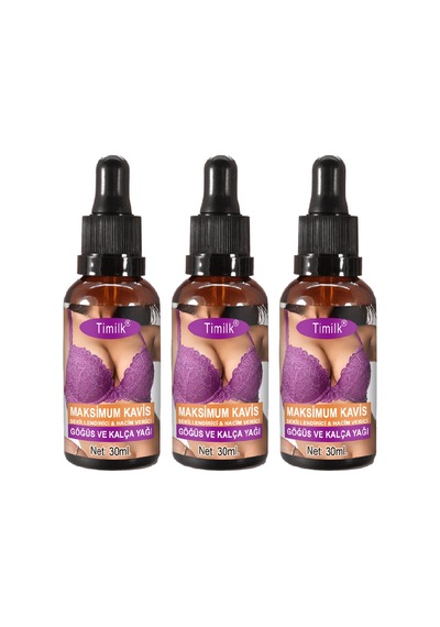 Timilk Maxcuve 3 Adet Kadınların Göğüslerine Özel Tasarlanmış İrisıkı Günlük Şekillendiricimasaj Yağı 30ml