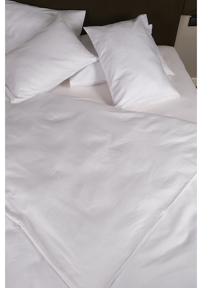 Lawon Atina Serisi Tek Kişilik Pamuk Saten Otel Nevresimi 160 220cm Beyaz
