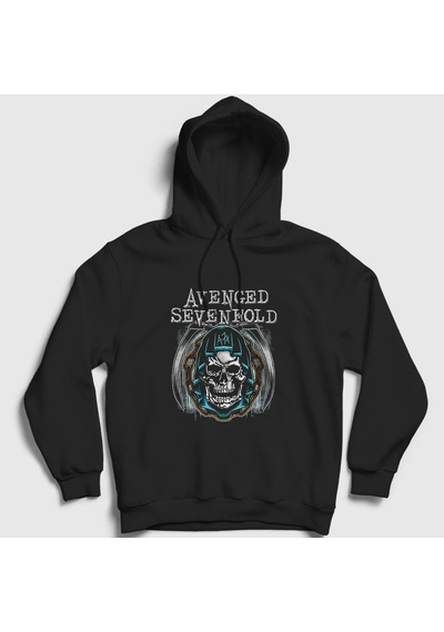 Presmono Unisex Chains Avenged Sevenfold Kapüşonlu Sweatshirt Siyah