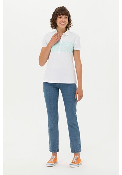 U.S. Polo Assn. Kadın Su İ Polo Yaka Tişört 50262938-vr083 142341