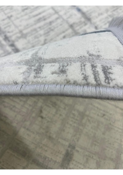 Mihra Halı % 100 Akrilik Kesme Gri Mavi 4 Mevsim Sık Dokuma Halı Mihragm1 Lacivert