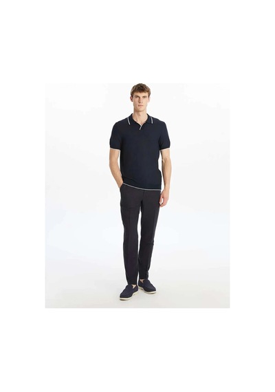 LC Waikiki Southblue Lacivert Polo Yaka Kısa Kollu Erkek Triko Kazak Navy