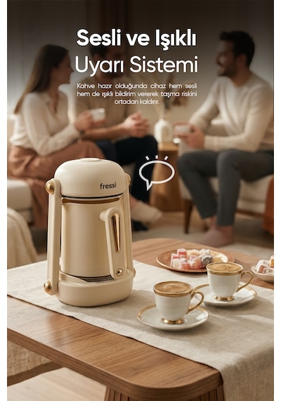 Fressi FR-TK205 Türk Kahve Makinesi Sesli Uyarı Sistemi