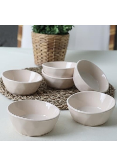 Krem Kristal Çerezlik/sosluk 12 Cm 6 Adet 030