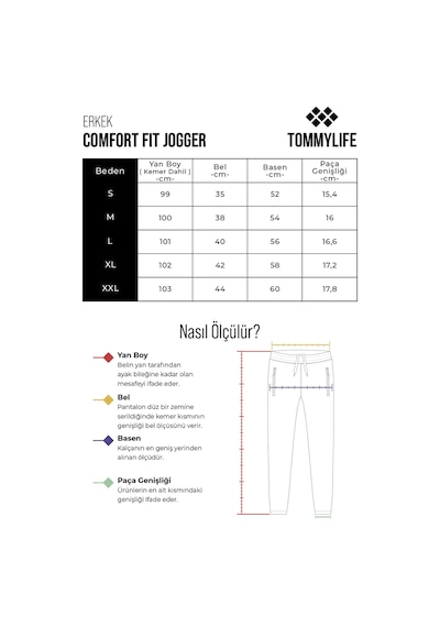 Tommy Life Antrasit Polyester İnce Yumuşak Comfort Fit Erkek Eşofman Alt - 82119 Antrasit