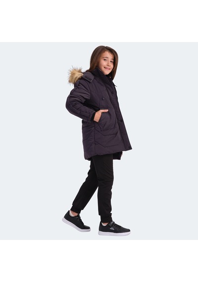 Slazenger CAMRON Çocuk Kapüşonlu Mor Mont & Kaban