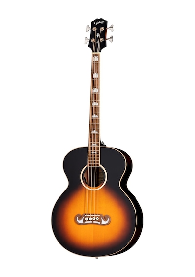 Epiphone El Capitan J-200 Studio Elektro Akustik Bas Gitar Aged Vintage Sunburst