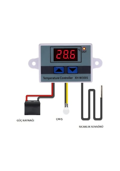 Xh-W3001 12V Dc Dijital Termostat Akvaryum Kuluçka Makinesi İçin N11.4178