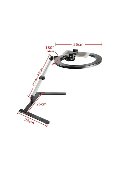 Masaüstü Ürün Çekim Stand Video Ve Fotoğraf Çekimi 10" Ring Light Tripod Selfie Işık Çekim Işığı