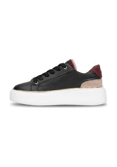 John Richardo 1247 Kadın Hakiki Deri Klasik Sneaker Siyah Siyah