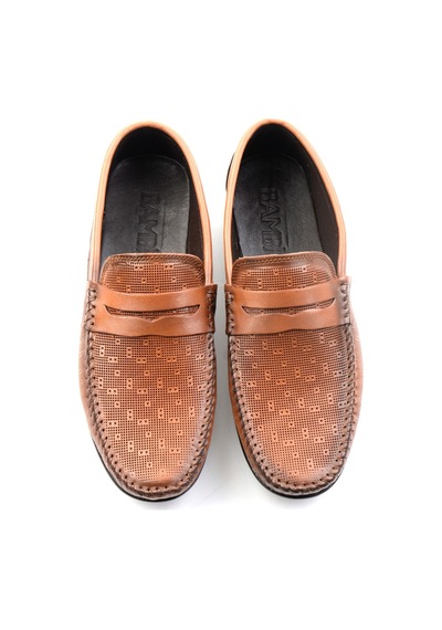 Taba Baskılı Hakiki Deri Erkek Loafer Ayakkabı E01697034003