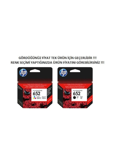 Hp 652 Siyah. Renkli Kartuş F6V24Ae. F6V25Ae Siyah F6V25Ae