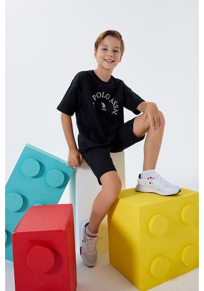U.S. Polo Assn. U.s. Polo Assn Erkek Çocuk Bermuda 2'li Takım Siyah-2627