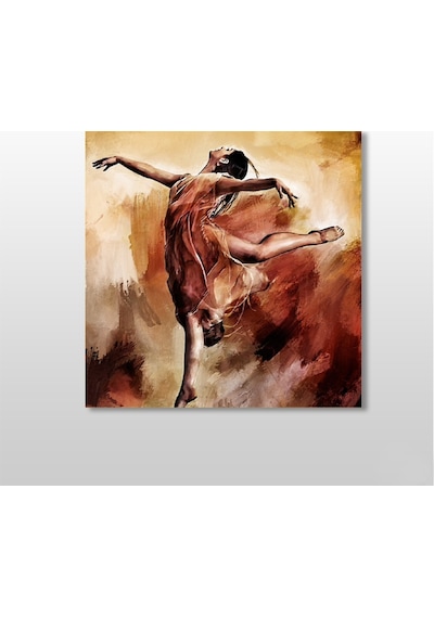 Dans Eden Kadın Kanvas Tablo 100x100cm