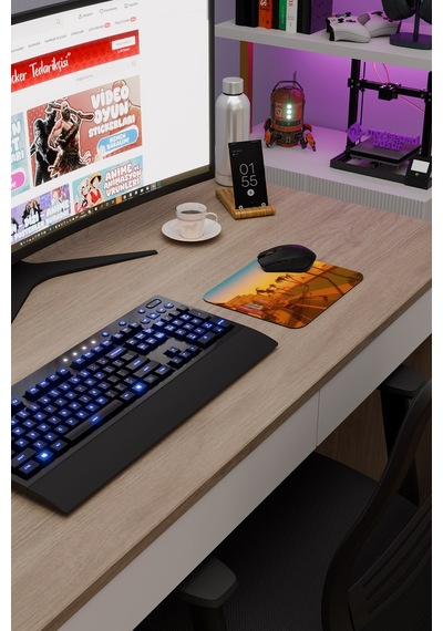 Gta Vice City Kaymaz Dikişli Kauçuk Oyuncu Mousepad V5 - 22x18 Gaming Mouse Pad Fare Altlığı