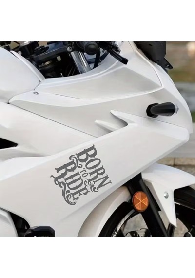 Born To Ride Sticker - Binmek İçin Doğmuş Sticker - Araba Oto Motosiklet Cam Sticker - 00066 60x52 Cm