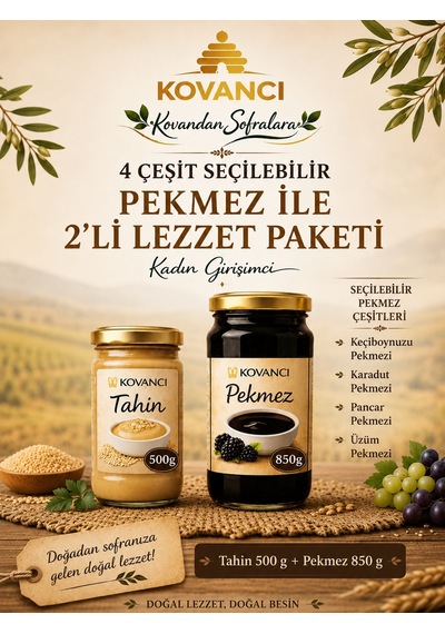 Tahin & Pekmez 2 Li Paket Doğal, Katkısız Ve Enerji Deposu