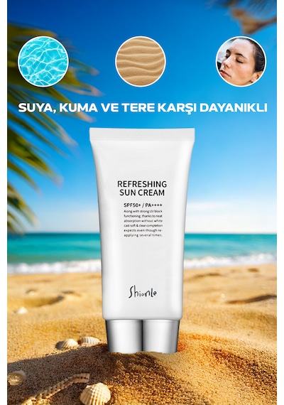 Ferahlatıcı Etkili Spf50 Pa Kore Güneş Kremi Su Bazlı, Yağsız, Serinletici Kore Güneş Kremi