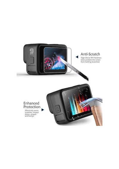 Gopro Hero 9 Black İçin Ekran Lens Koruma Seti Şeffaf