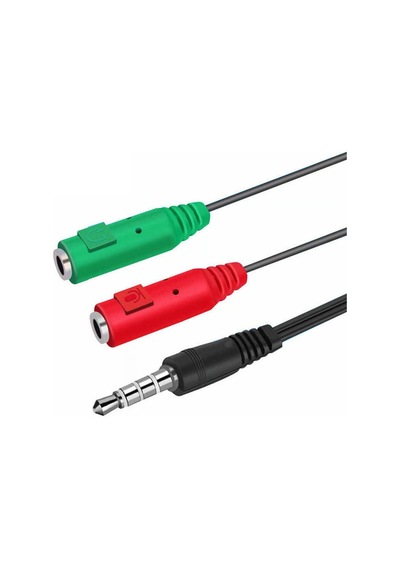 3.5mm Stereo 4 Boğum Kulaklık Mikrofon Ayırıcı Y Kablo
