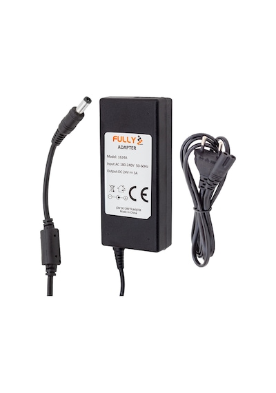 Ayt Fully O-1624a 24 Volt 3 Amper Plastik Kasa Masaüstü Adaptör Şarj Cihazı 5.5x2.5 Uç