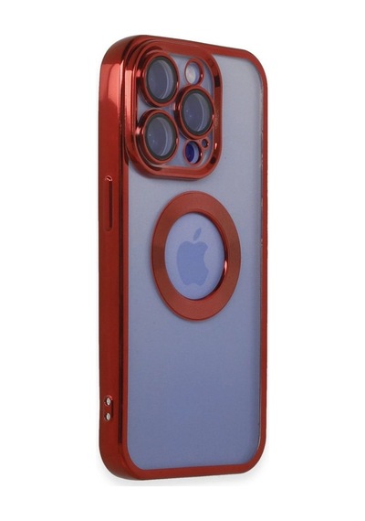 Apple İphone 15 Pro Max Kılıf Slot Silikon - Kırmızı Çok Renkli