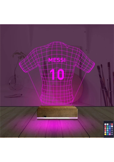 Luvivia Futbol Forma Taraftar Kişiye Özel 3d Lamba - Masa Gece Lambası Şeffaf
