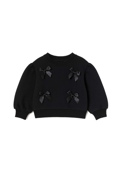 Kurdeleli Kız Çocuk Sweatshirt SiYAH