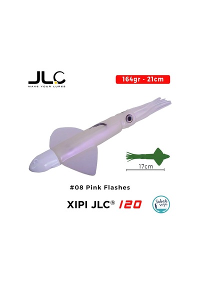 Jlc Xipi 120 Set 164gr 21cm 08 Pink Flashes Silikon Kalamar