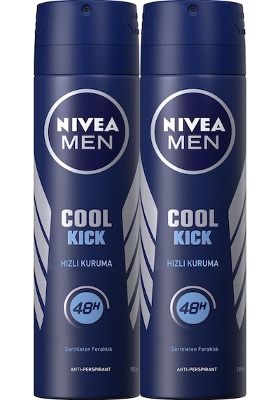 Nivea Men Cool Kick Erkek Sprey Deodorant 2 x 150 ML
