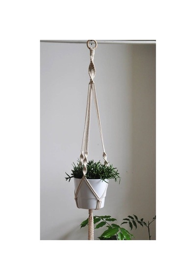 Simple Makrome Saksılık Gri