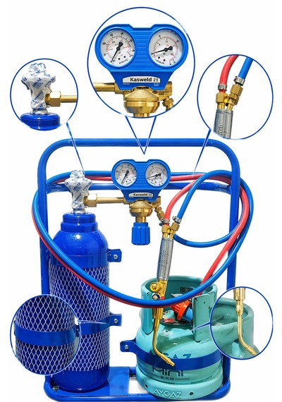 Kasweld Oksijen Kaynak Seti 6 Litre Ekonomik Model Komple